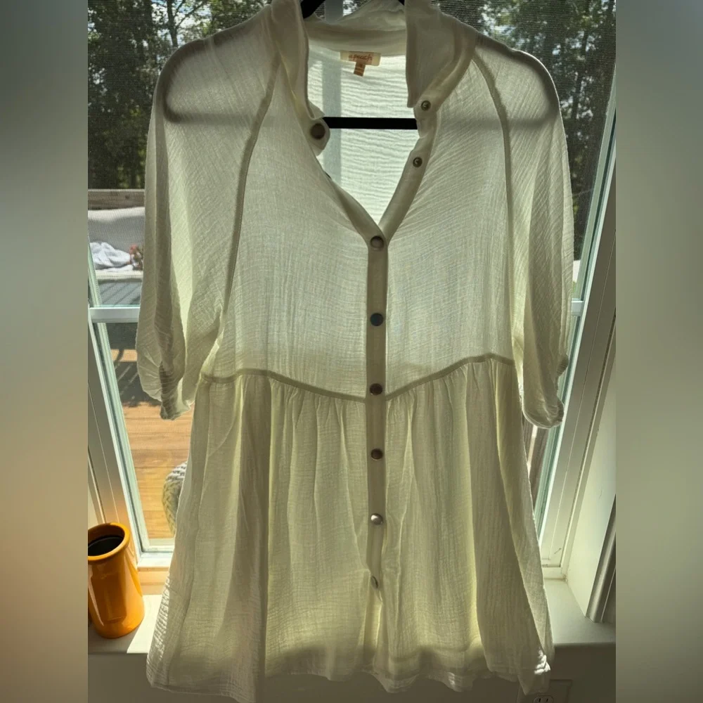 Button up white dress - Picture 2 of 3